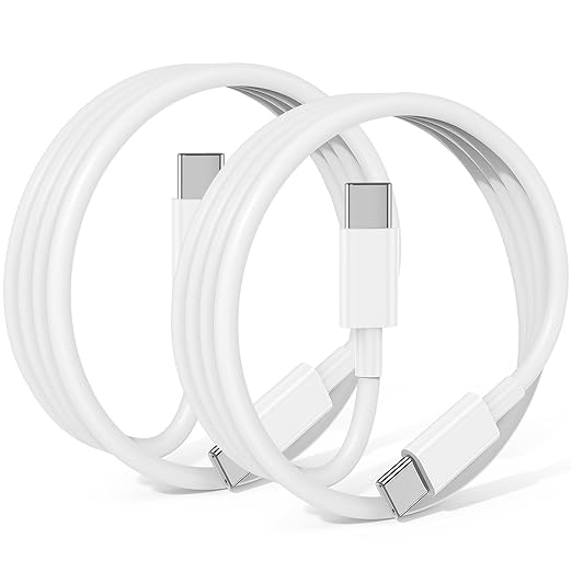 240W USB C to USB C Cable 2-Pack 6.6FT,Type C Fast Charging Cable for iPhone Air 17 16e 16 15 Pro Plus Pro Max，for Galaxy S25/S24, for iPad Pro/Air/mini, for MacBook Pro/Air and More