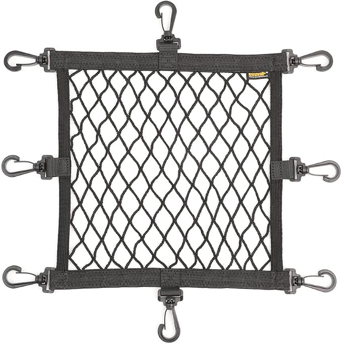 Rhinowalk Motorcycle Luggage Net Cargo Net Helmet Luggage Net with Adjustable Plastic Hooks for Motorcycles and Bicycles