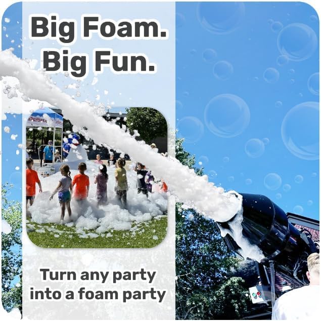 Foam Powder Pack of 4, Makes up to 480 Gallons of Party Fun for Bubble Cannons, It's a hit with the FOAMO and Other Small Party Foam Makers