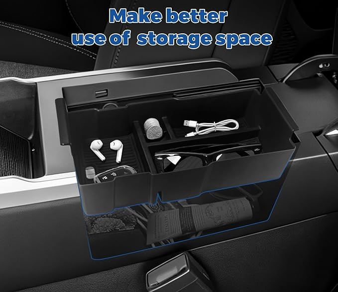 GZSH Center Console Organizer Compatible with 2025 2026 GMC Terrain (Elevation/AT4/Denali) |Easy to Install| |Add Extra Space| Armrest Storage Box Middle Console Tray GMC Terrain Interior Accessories
