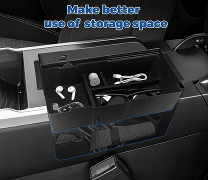 GZSH Center Console Organizer Compatible with 2025 2026 GMC Terrain (Elevation/AT4/Denali) |Easy to Install| |Add Extra Space| Armrest Storage Box Middle Console Tray GMC Terrain Interior Accessories