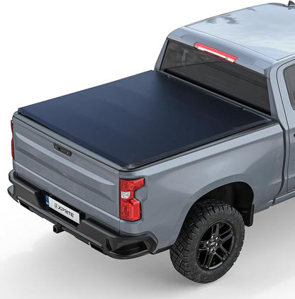 Xprite Soft Tri-fold Truck Bed Tonneau Cover Compatible with 2007-2026 Chevy Chevrolet Silverado/GMC Sierra 1500 5.8FT Bed (69.3")