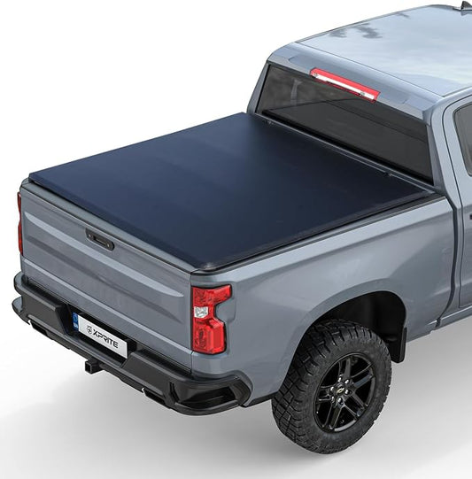 Xprite Soft Tri-fold Truck Bed Tonneau Cover Compatible with 2007-2026 Chevy Chevrolet Silverado/GMC Sierra 1500 5.8FT Bed (69.3")
