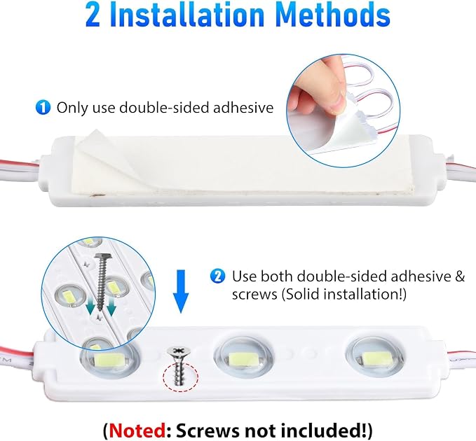 Linkstyle 60 LED 12V Van Interior Light Kits, 12V LED Light Strip, Super Bright Ceiling Work Lamp Enclosed Trailer Lights for Auto Truck Van RV Boats Bus Christmas Decor, 20 Modules