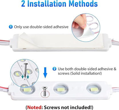 Linkstyle 60 LED 12V Van Interior Light Kits, 12V LED Light Strip, Super Bright Ceiling Work Lamp Enclosed Trailer Lights for Auto Truck Van RV Boats Bus Christmas Decor, 20 Modules