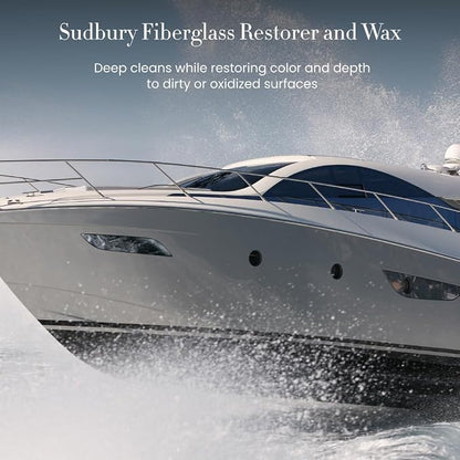 Sudbury Fiberglass Restorer and Wax, Boat Cleaning Paste Wax, Boat Cleaner, Essential Boat Accessories, Paste, 11 oz.