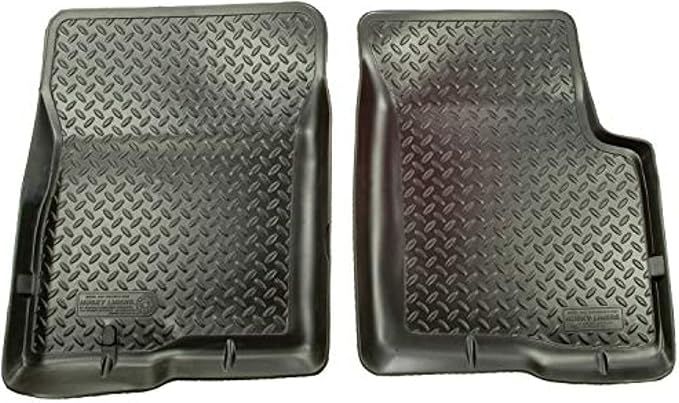 Husky Liners Classic Style Floor Mats | Fits 1995-2004 Toyota Tacoma Regular CAB & Access CAB ONLY | Front Row, 2-pc Black - 35111