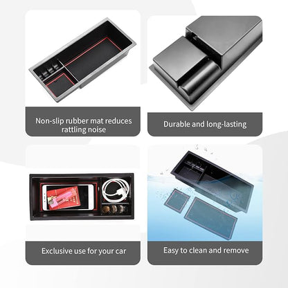 CDEFG Center Console Accessory Organizer for Prius 2016 2017 2018 2019 2020, ABS Material Armrest Box Insert Tray Glove Secondary Storage Box
