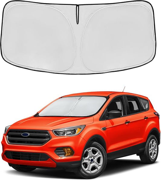 Windshield Sun Shade for Ford Escape 2013-2019 Front Window Shade Custom Fit Escape Accessories Sun Visor Foldable Shade Blocks UV Rays Summer Must Have Car Accessories