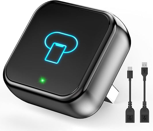 2026 Upgraded Wireless CarPlay Adapter and Android Auto Adapter,Mini Carplay Adapter Convert Wired CarPlay to Wireless,Fast Seamless Use Supports 1000+ Car's with Built-in Wired Car Play/Android Auto