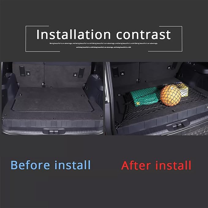 Rear Trunk Organizer Cargo Net for Suitable for 2024 2025 2026 Toyota Land Cruiser 250 1958 Prado Lc250 J250, Floor Style Cargo Net for SUV–Premium Mesh Car Trunk Organizer Vehicle Carrier Storage