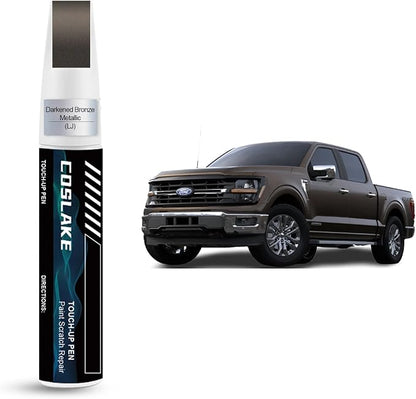 Car Touch Up Paint(Darkened Bronze Metallic(LJ)) for Ford, Car Paint Scratch Repair Kit, Quick & Easy Solution to Repair, 2 in 1 Scratch Remover Pen with 2PCS Disposable Micro Applicators