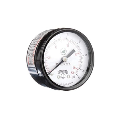 Winters 2 inch Dial Size, Multi Function Application Economy Utility Dry Pressure Gauge, Brass Internals, Steel Case, Dual Scale 0-30 psi/kPa, 3-2-3% Accuracy, 1/4 inch NPT Back Mount, Pressure Gauge