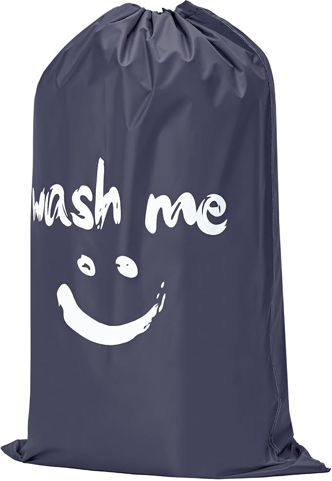 HOMEST XL Laundry Bag 28" x 40", Extra Large Dirty Clothes Organizer Holds 3-4 Loads, Machine Washable Drawstring Laundry Bag for Dorm, Camp, Laundromat, Family, Travel, Gray