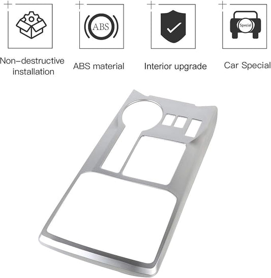 JeCar Car Gear Shift Panel Cover Trim Decoration Frame for Toyota 4Runner 2010-2020 (Silver)