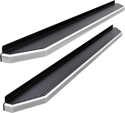 APS Polished Running Boards Compatible with Ram 1500 2009-2018 Crew Cab & Ram 2500 3500 2010-2026 (Side Steps Side Bars) 6in Wide 304 Stainless Steel