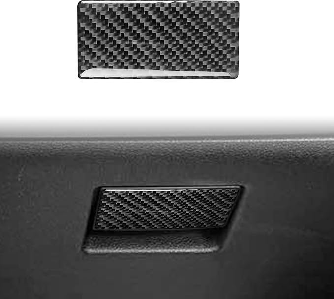 Premium Carbon Fiber Compatible with Ford Edge 2011-2014 2012 2013 SEL/Limited/SE/Sport Accessories Car Co-Pilot Storage Box Handle Switch Cover Interior Trim Sticker Decal Black 1PC