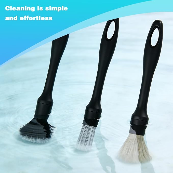 Bittwee Car Detailing Brush Kit, 6PCS Soft Bristle Multi-Use Vehicle Air Vent Detailing Wash Brushes, Automotive Interior or Exterior Cleaning Kit, Universal for SUV Automobile Truck