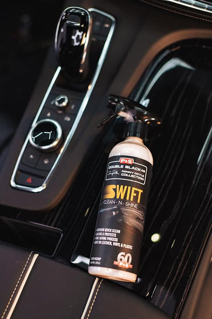 P & S PROFESSIONAL DETAIL PRODUCTS Swift Clean & Shine - Interior Cleaner & Protectant for Leather, Vinyl, Plastic - Cleans, Conditions & Leaves a Satin Finish - Fresh Scent - 16 oz