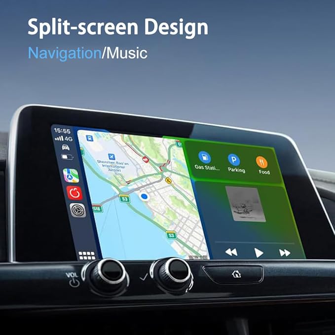Wireless Carplay Adapter for VW Jetta 2016-2024, 2 in 1 Plug and Play Android Auto and Carplay Effortlessly Convert Wired to Wireless Car Play