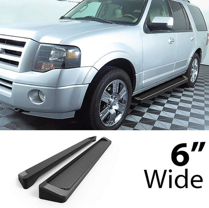 APS Black Running Boards Style Compatible with Ford Expedition 1997-2017 (Exclude EL Model) (Not Fit Funkmaster Flex Edition) (Nerf Bars Side Steps Side Bars)