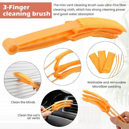 5-Pack Blind Cleaning Kit - Professional Tools for Window Blinds, Air Vents, Tracks & Fans | Extendable Handle with Washable Microfiber Brushes | All-in-One Dust Removal Set
