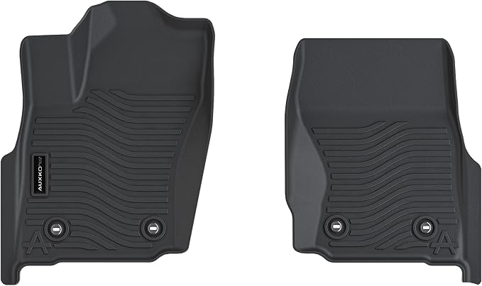 Auxko All Weather Floor Mats Fit for Toyota Tacoma 2026 2025 2024 Double & Access Cab XtraCab Front Row (Only for Automatic Include Hybrid and Gas) TPE Tacoma Accessory Odorless Anti-Slip Black