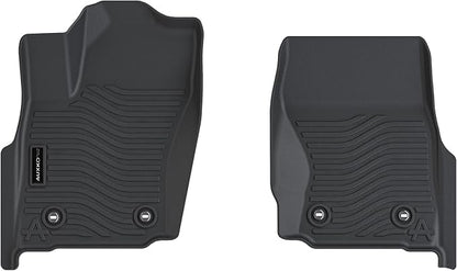 Auxko All Weather Floor Mats Fit for Toyota Tacoma 2026 2025 2024 Double & Access Cab XtraCab Front Row (Only for Automatic Include Hybrid and Gas) TPE Tacoma Accessory Odorless Anti-Slip Black