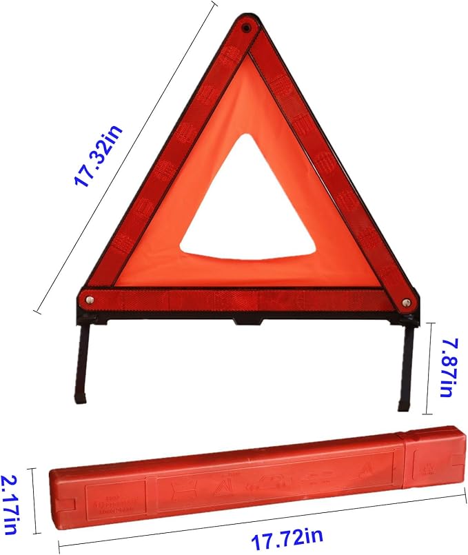 Unifizz 3Pcs Reflective Warning Triangle Emergency Warning Triangle Roadside Safety Triangle Kits