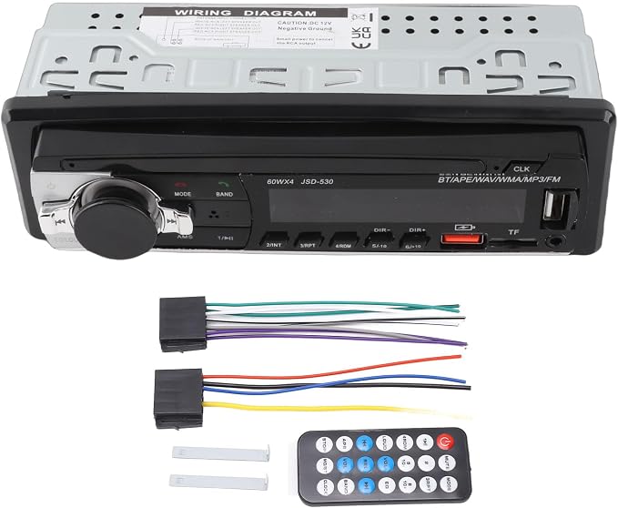 Car Radio Autoradio Bluetooth, Voice Control Car Radio Audio Player, Dual Connection Handsfree USB2.0 Car Stereo Receiver with LED Display, Support Hands Call, Music,