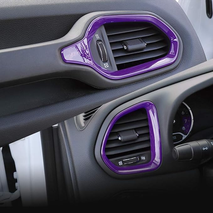 31PCS/ Set Interior Trim Kit Car Interior Accessories Decoration Trim Kit for Jeep Renegade 2015-2018 (Purple)