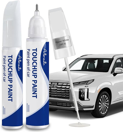 Hyper White(WC9) Touch Up Paint for Hyundai-Exact Match–Chips and Nicks Car Paint Scratch Repair Kit Automotive Paint Pen for Accent/Creta/Elantra/TUCSON/SANTA