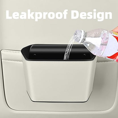 Car Trash Can with Hanging Hook,Portable Leakproof Car Trash Bin for Cars,SUV & Truck,Multipurpose Automotive Garbage Storage Can for Vehicles,Large Capacity,Waterproof,Easy to Clean (Black)