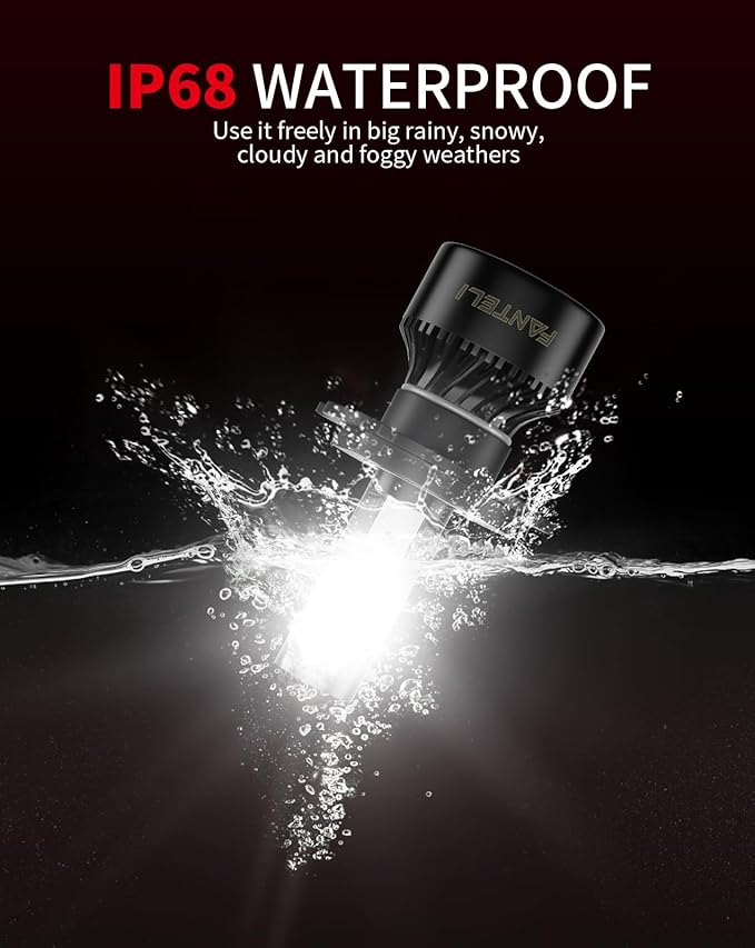 2x 𝖧𝟦/𝟫𝟢𝟢𝟥 Bulbs, 40000LM 900% Brighter 1:1 Size, No Adapter Required, 6500K Cool White IP68 Waterproof Off-Road Lights, Pack of 2