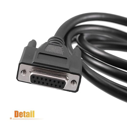 X AUTOHAUX OBDII OBD2 Main Cable Diagnostic Tool Adapter Connector Cable for Launch X431 CRP129 CRP123 Creader VII and VIII,Male to 2 Rows 15 Pin Female