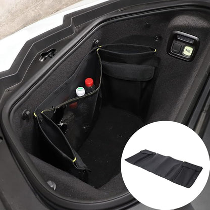 CHEAYAR Front Trunk Storage Organizers Compatible with Corvette C8 Stingray 2020-2023, Black Mesh Cargo Net, C8 Accessories - Trunk Organizer and Storage with Mesh Pocket