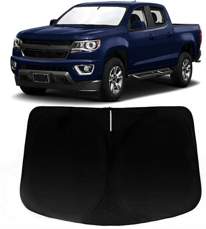 Windshield Sun Shade for 2015-2022 Chevy Colorado Chevrolet Colorado, Car Front Window Sunshade with 240T Sun Visor Protector Blocks UV Rays Heat Sun Shield Accessories