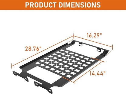 Hooke Road JL Overhead MOLLE Panel Inside Roof Storage Rack for 2018-2026 Jeep Wrangler JL & Gladiator JT 2/4 Doors Hardtop Only, Include 2 MOLLE Pouches Bags