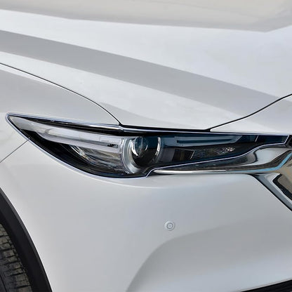 for 2017-2021 Mazda CX-5 8.5mil TPU PPF Clear Car Pre-Cut Paint Protective Film HD Scratch Exterior Accessories (Smoked Headlight Film 2Pcs)