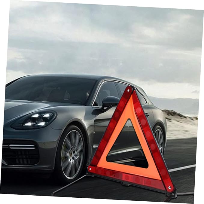 Healifty 1pc Car Safety Triangle Warning Sign Roadside Hazard Alert Road Safety Kit Triangle Road Sign for Vehicle