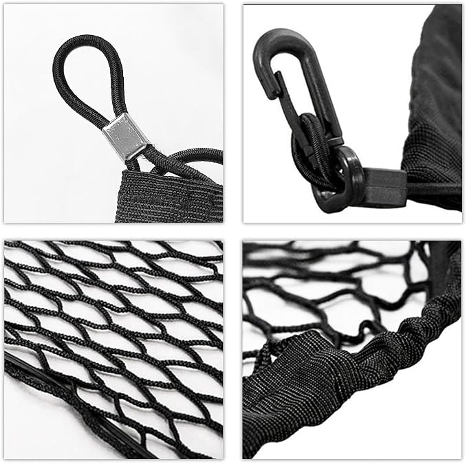 43.3" x 15.7" Truck Bed Organizer,Elastic Shrink Truck Cargo Net with 4 Metal Hooks Keep Truck Interior Tidy,Truck Bed Storage Hold Many Items Compatible with Chevrolet,Ford,GMC (L 43.3"x15.7")