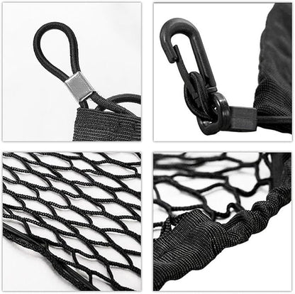43.3" x 15.7" Truck Bed Organizer,Elastic Shrink Truck Cargo Net with 4 Metal Hooks Keep Truck Interior Tidy,Truck Bed Storage Hold Many Items Compatible with Chevrolet,Ford,GMC (L 43.3"x15.7")