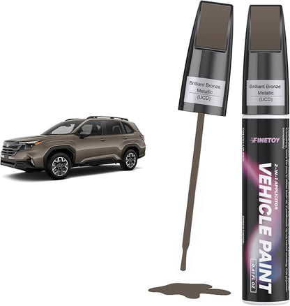 Brilliant Bronze Metallic(UCD) Touch up Paint for Subaru, Quick & Easy Fix for Car Scratches, 2 in 1 Car Touch up Paint with Pen Tip and Brush, Auto Scratch Repair Pen with Exact Color Match