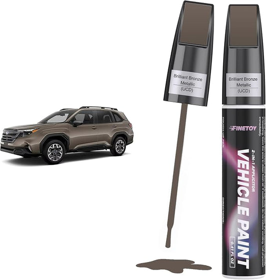 Brilliant Bronze Metallic(UCD) Touch up Paint for Subaru, Quick & Easy Fix for Car Scratches, 2 in 1 Car Touch up Paint with Pen Tip and Brush, Auto Scratch Repair Pen with Exact Color Match