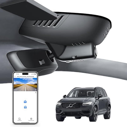 Mangoal 4K Dash Cam Custom for Volvo XC90 2023 2024 2025 2026(Model B),B5 B6 T8, Integrated OEM Look, UHD 2160P Video, WiFi & App, Loop Recording, Easy to Install, GPS, 64GB Card