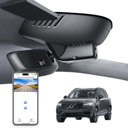 Mangoal 4K Dash Cam Custom for Volvo XC90 2023 2024 2025 2026(Model B),B5 B6 T8, Integrated OEM Look, UHD 2160P Video, WiFi & App, Loop Recording, Easy to Install, GPS, 64GB Card