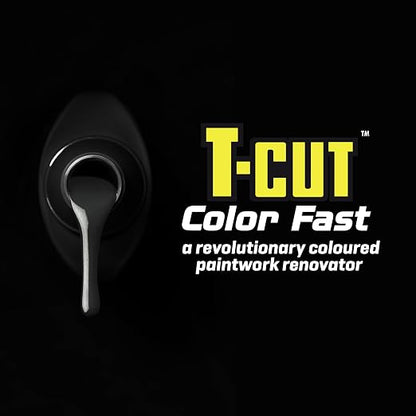 T-Cut Color Fast 3-in-1 Paint Restorer, Black - Scratch Remover, Ceramic Car Wax & Color Enhancer - Removes Swirls & Oxidation, 17 oz | Scratch Remover, Ceramic Car Wax & Color Enhancer, Removes Swirls & Oxidation