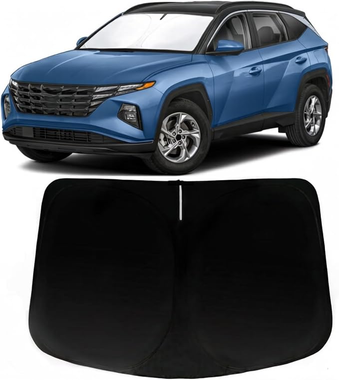 Windshield Sun Shade for Hyundai Tucson 2022 2023 2024 2025 2026, Car Front Window Sunshade with 240T Sun Visor Protector Blocks UV Rays Heat Sun Shield Accessories