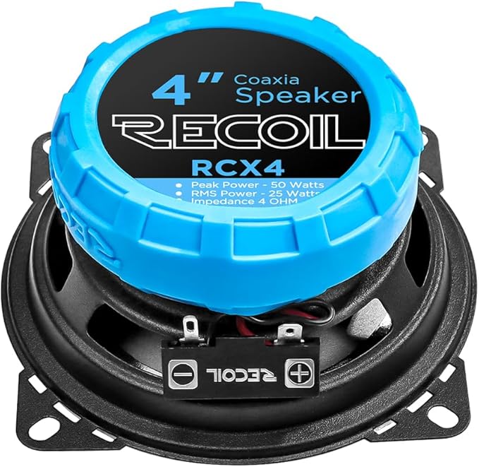 RECOIL RCX4 Echo Series 4-Inch Car Audio Coaxial Speaker System