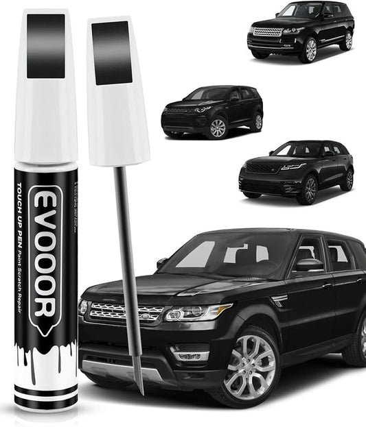 Santorini Black (820/1AG/PAB) Touch Up Paint Compatible with Land Rover Exact Match 2 in 1 Touch up Paint for Chips and Nicks Repair with 2pcs Disposable Micro Applicators